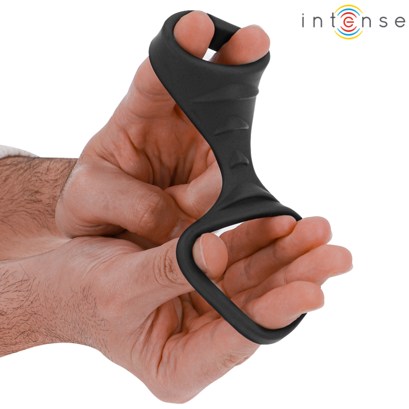 Comprar INTENSE Anillo Doble Theo Negro – Diseño Innovador Para Mayor Comodidad Sensual-Noxtic