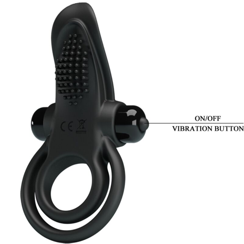 Comprar Pretty Love Doble Anillo Vibrador Negro – 10 Modos De Vibración Para Placer Compartido-Noxtic