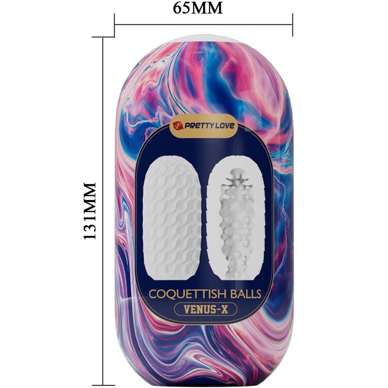 Comprar Pretty Love Coquettish Balls – Funda Masajeadora Con Tres Texturas Estimulantes-Noxtic