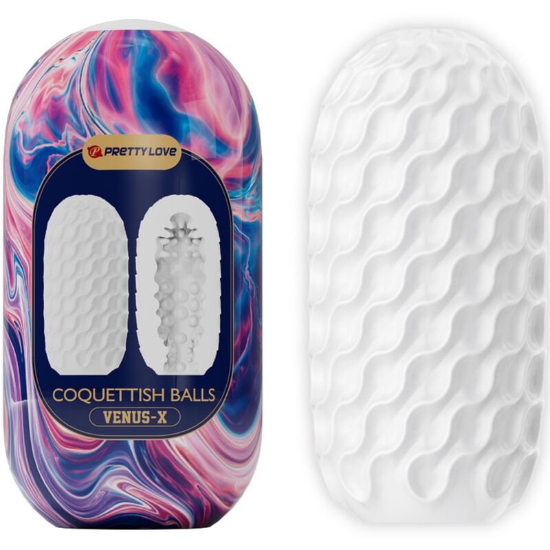 Comprar Pretty Love Coquettish Balls – Funda Masajeadora Con Tres Texturas Estimulantes-Noxtic