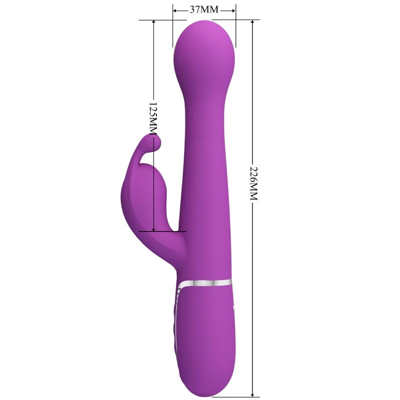 Comprar Pretty Love Dejon Vibrador Rabbit Multifunción Morado – Diseño Ergonómico Con Tres Funciones Para Placer Versátil-Noxtic