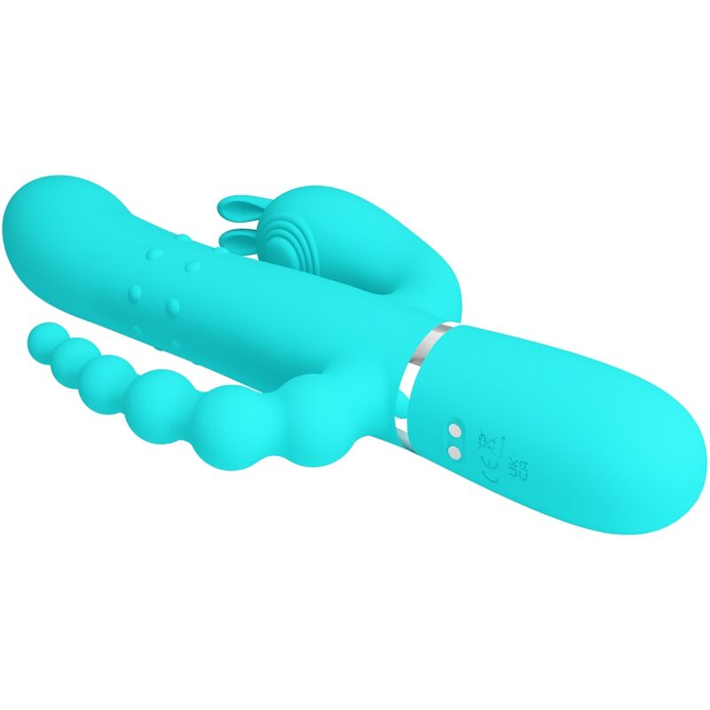 Comprar Pretty Love Cammy Triple Vibrador Rabbit 4 En 1 Azul – Juguete Ergonómico Con Tecnología Avanzada-Noxtic