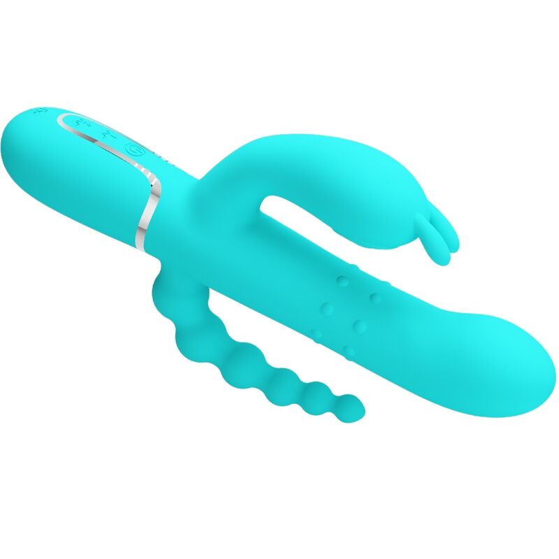Comprar Pretty Love Cammy Triple Vibrador Rabbit 4 En 1 Azul – Juguete Ergonómico Con Tecnología Avanzada-Noxtic