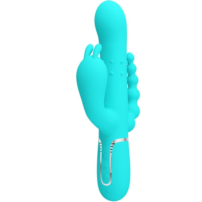 Comprar Pretty Love Cammy Triple Vibrador Rabbit 4 En 1 Azul – Juguete Ergonómico Con Tecnología Avanzada-Noxtic