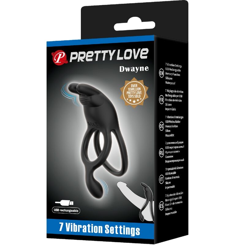 Comprar Pretty Love Seth Doble Anillo Vibrador Rabbit – Diseño Ergonómico Con 7 Modos De Vibración-Noxtic