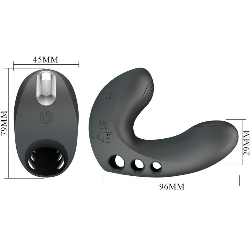 Comprar Pretty Love Camelia Vibrador De Dedo Negro – 7 Modos De Vibración Para Placer Personalizado-Noxtic