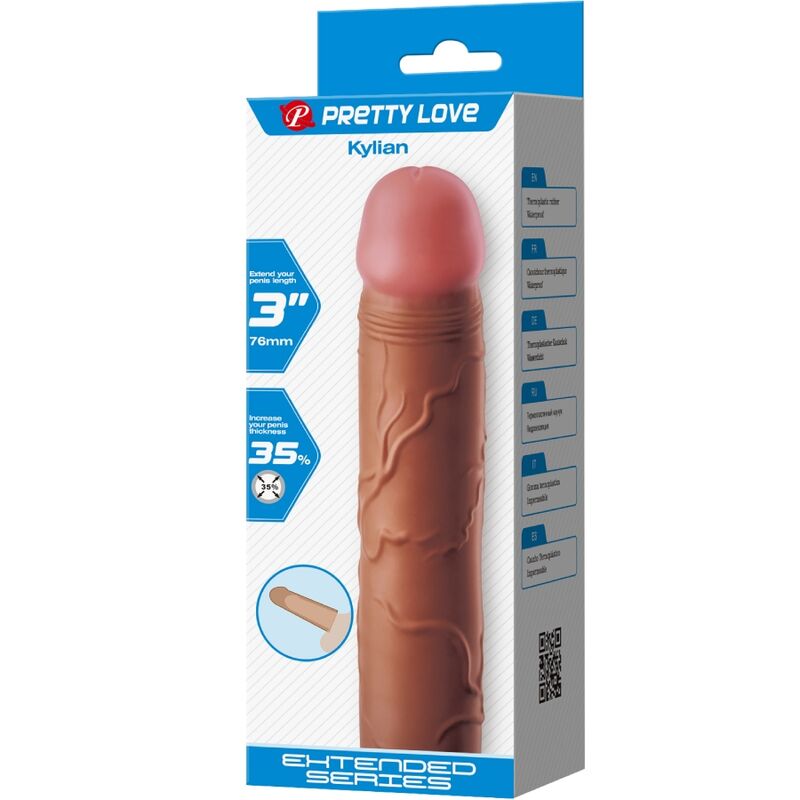 Comprar Pretty Love Kylian Funda Con Extensión De 7.6 Cm Mulato – Funda Ultra Realista Para Aumentar Sensaciones-Noxtic