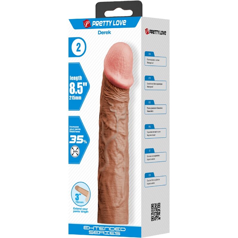 Comprar Pretty Love Derek Funda Con Extensión De 7.6 Cm – Diseño Ergonómico Para Mayor Placer-Noxtic