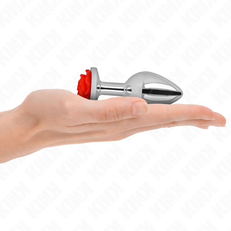 Comprar KINK Plug Anal Rosa Roja Talla M – Diseño Elegante Para Exploración Sensual-Noxtic