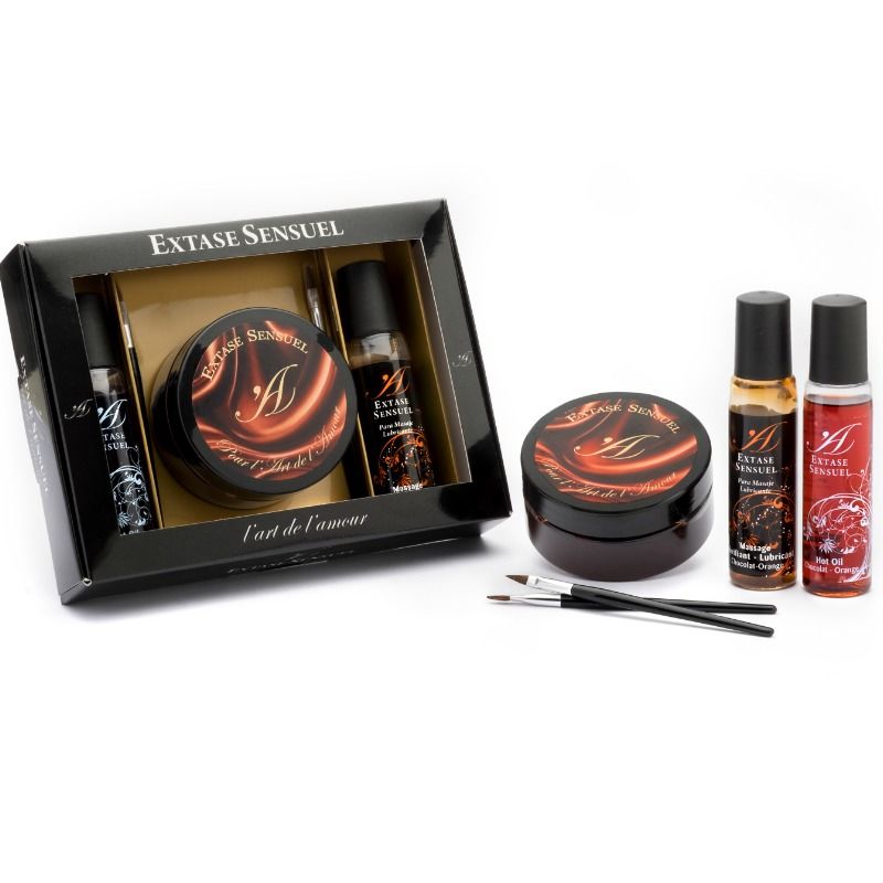 Comprar Extase Sensual Cofre Chocolate Afrodisíaco – Kit Con Crema De Chocolate Para Masajes Atractivos-Noxtic
