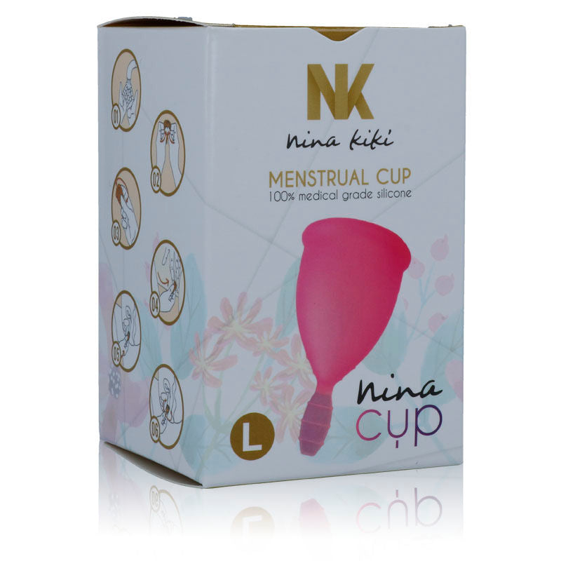 Comprar Nina Kikí Copa Menstrual Rosa Talla L – Silicona Médica Ecológica Para Comodidad Prolongada-Noxtic