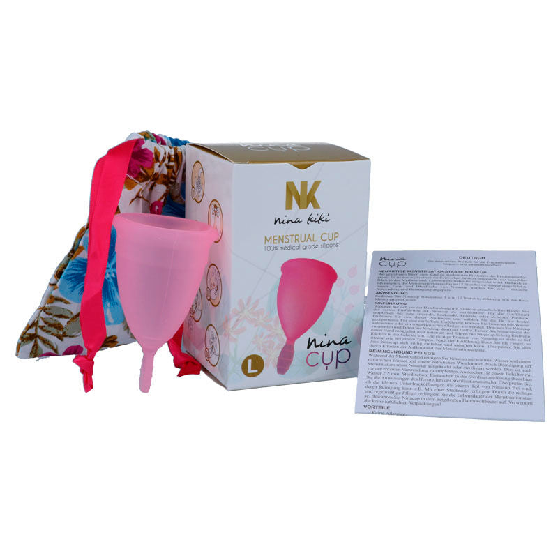 Comprar Nina Kikí Copa Menstrual Rosa Talla L – Silicona Médica Ecológica Para Comodidad Prolongada-Noxtic