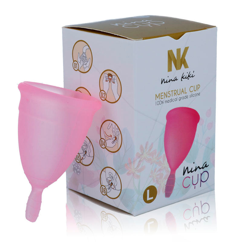 Comprar Nina Kikí Copa Menstrual Rosa Talla L – Silicona Médica Ecológica Para Comodidad Prolongada-Noxtic