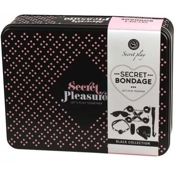 Comprar SECRETPLAY Set BDSM 8 Piezas Negro – Experiencia Sofisticada Para Practicar Placer Con Confianza-Noxtic