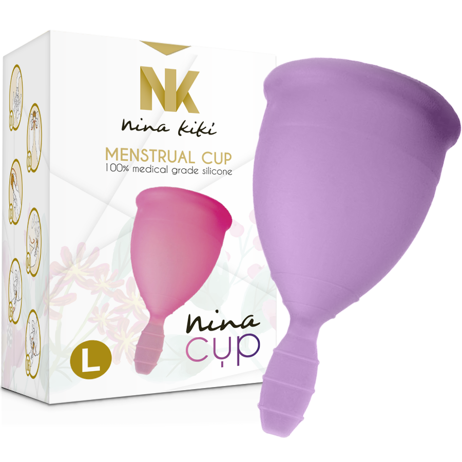 Comprar NINA KIKÍ Copa Menstrual Lila Talla L – Silicona Ecológica Para Uso Prolongado-Noxtic