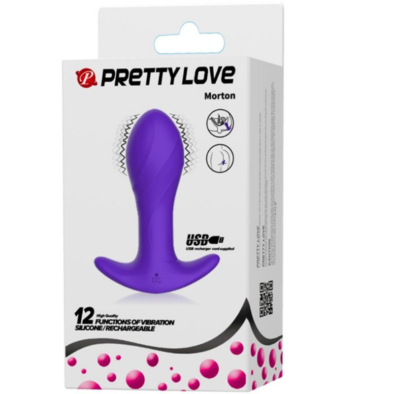 Comprar PRETTY LOVE Vibrador Anal Lila – Juguete Erótico Con 12 Funciones De Vibración Potente-Noxtic