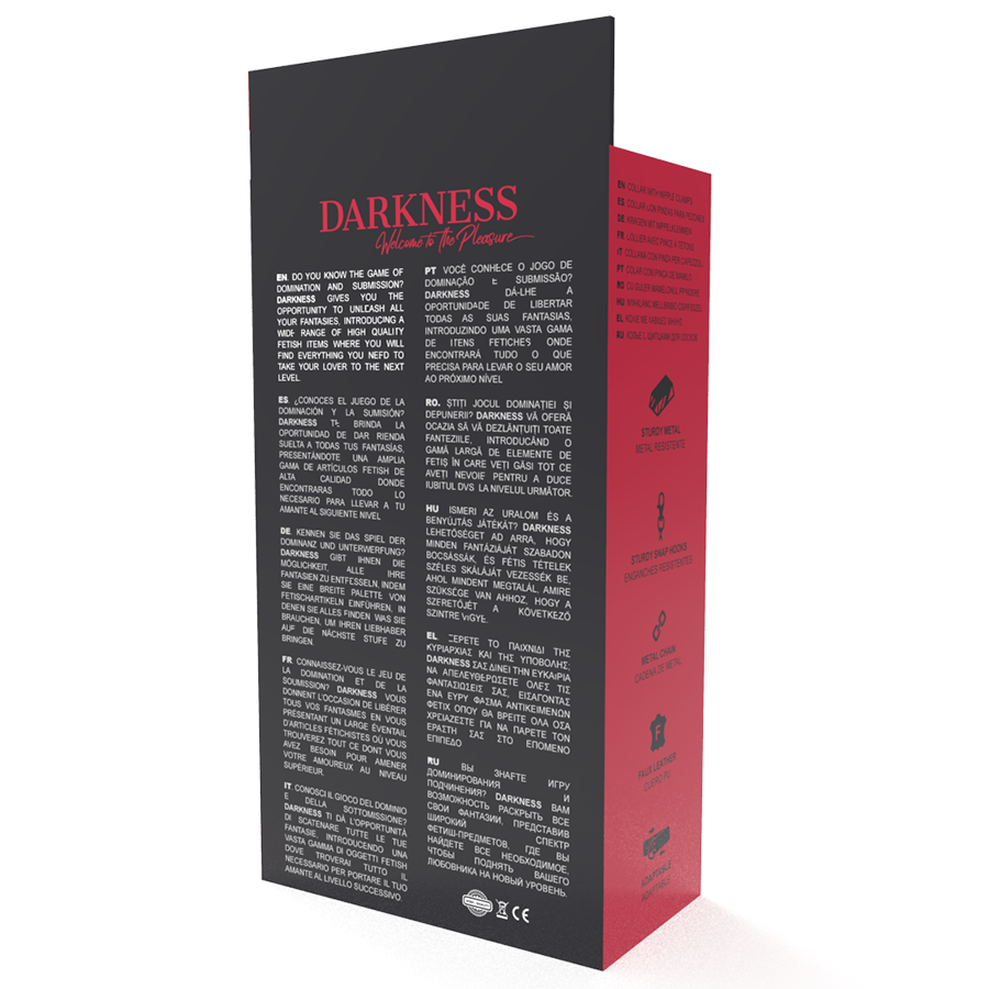Comprar DARKNESS Collar Con Pinzas Para Pezones Negro – Diseño Elegante Para Estimulación Sensorial-Noxtic