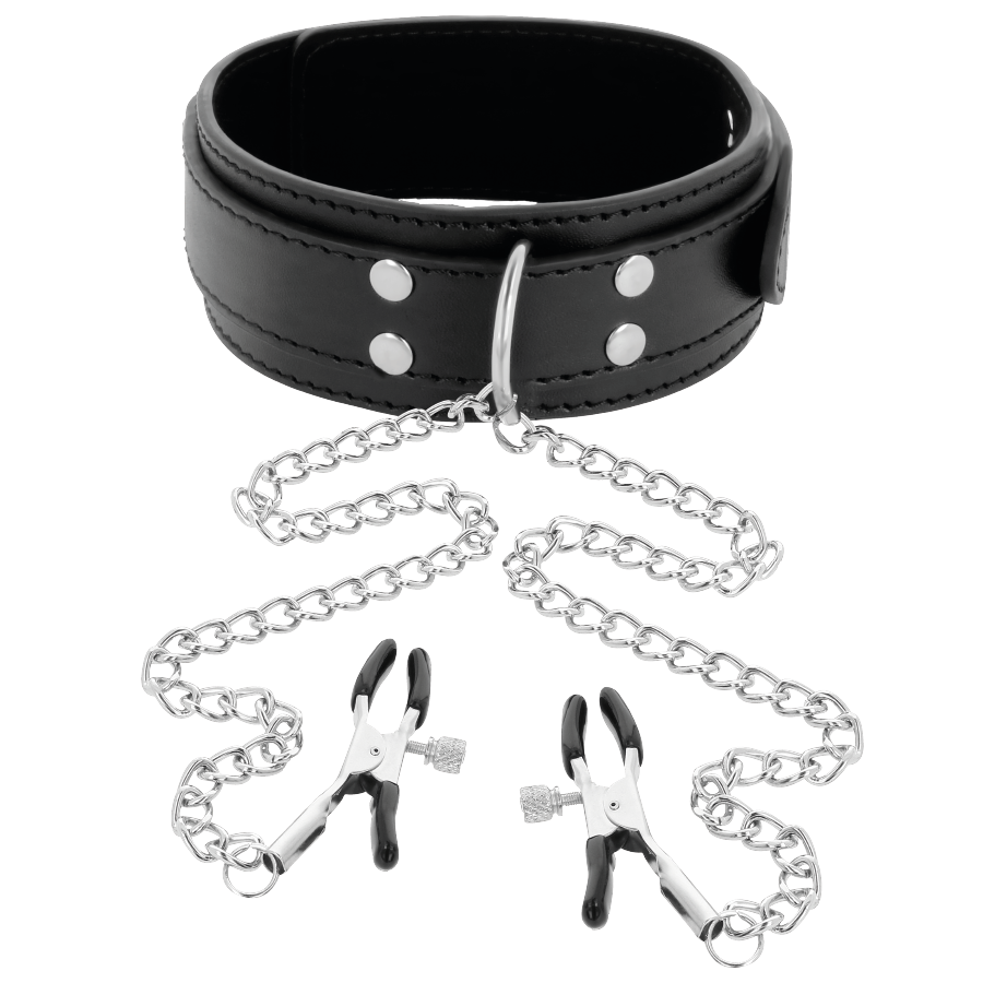 Comprar DARKNESS Collar Con Pinzas Para Pezones Negro – Diseño Elegante Para Estimulación Sensorial-Noxtic