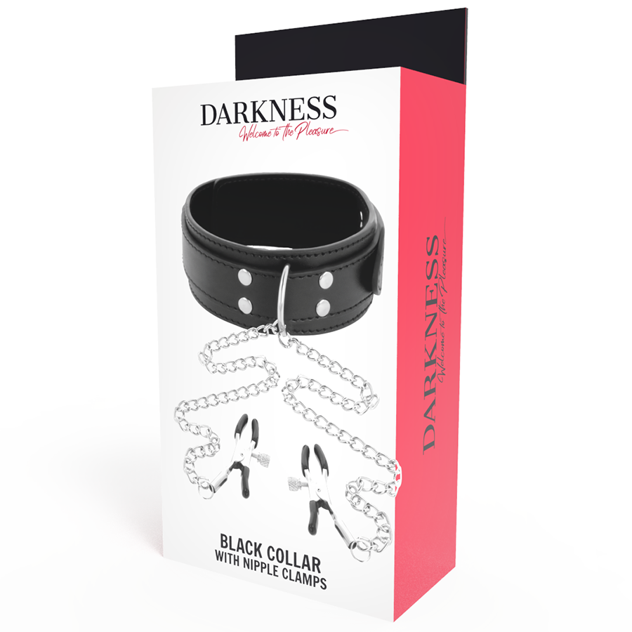 Comprar DARKNESS Collar Con Pinzas Para Pezones Negro – Diseño Elegante Para Estimulación Sensorial-Noxtic