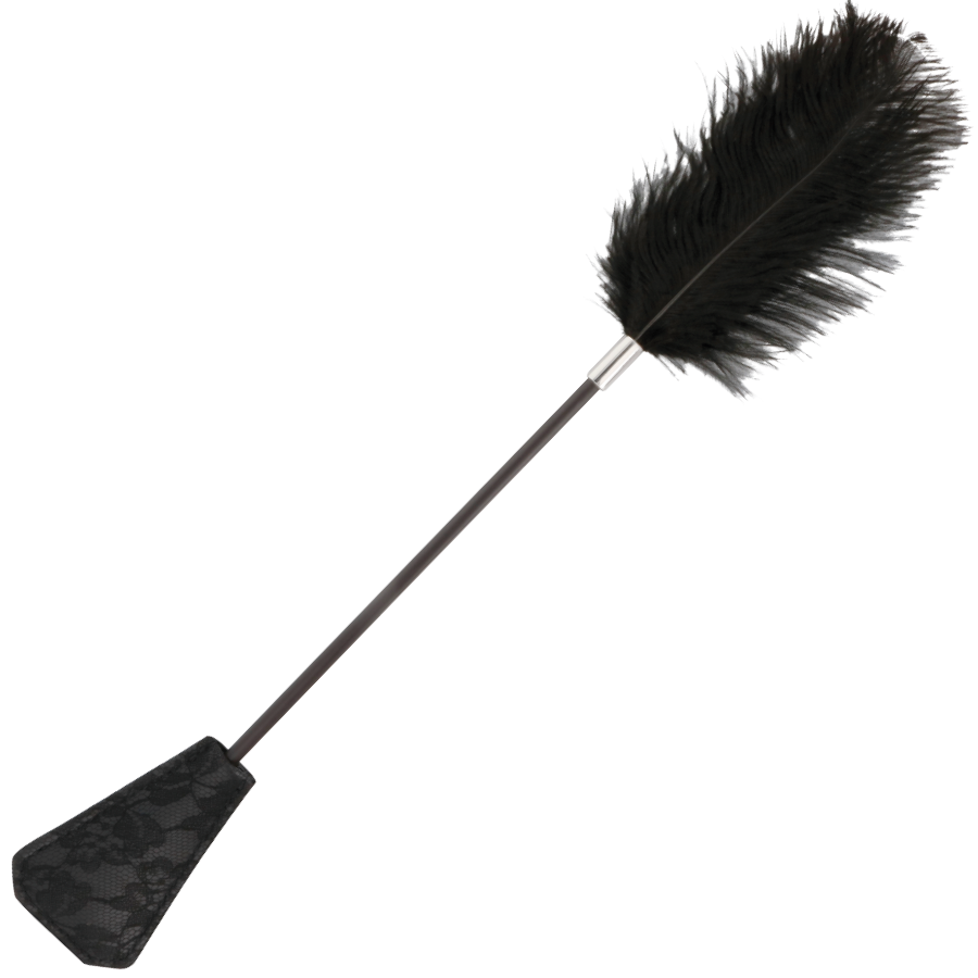 Comprar DARKNESS Fusta Con Pluma Love Negra 56 Cm – Diseño Doble Cara Para Placer Sensorial-Noxtic