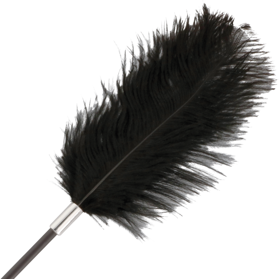 Comprar DARKNESS Fusta Con Pluma Love Negra 56 Cm – Diseño Doble Cara Para Placer Sensorial-Noxtic