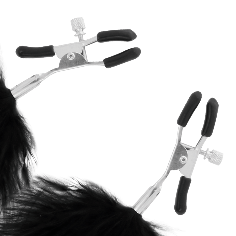 Comprar DARKNESS Pinzas Para Pezones Con Pompones – Estimulación Sensorial Ajustable Para Él Y Ella-Noxtic