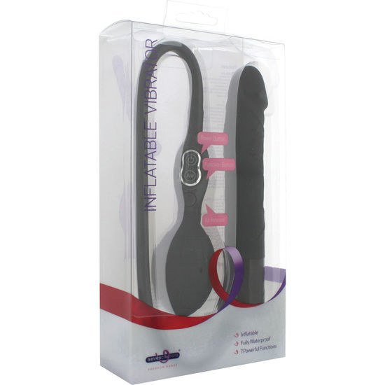 Comprar SEVEN CREATIONS Vibrador Hinchable Negro – Silicona Médica Hipoalergénica Para Placer Seguro-Noxtic