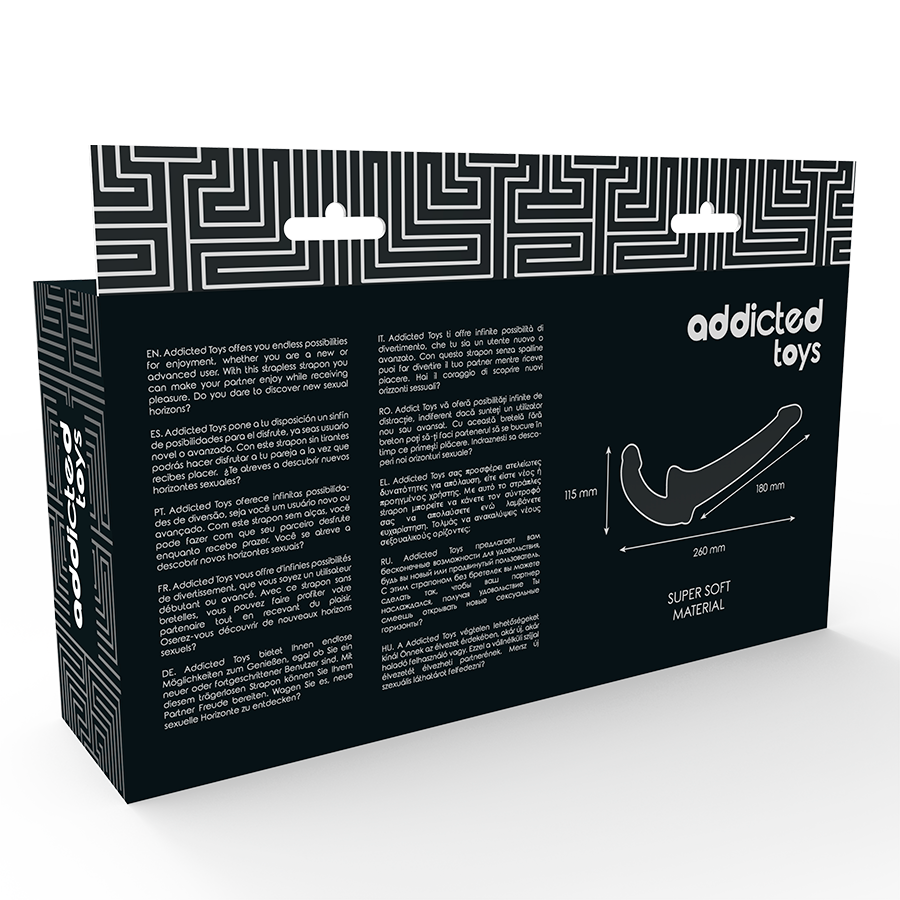 Comprar ADDICTED TOYS Dildo Sin Arnés Negro – Consolador Innovador Para Placer Sin Interrupciones-Noxtic