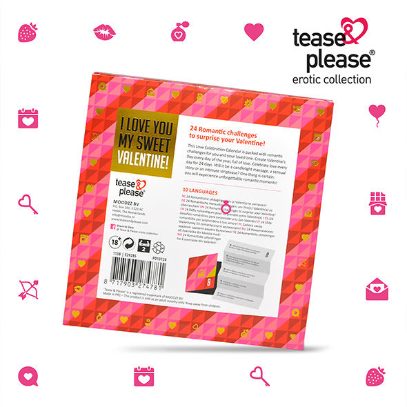 Comprar TEASE & PLEASE Calendario De Aventuras De San Valentín – 24 Desafíos Románticos Para Sorprender A Tu Pareja-Noxtic