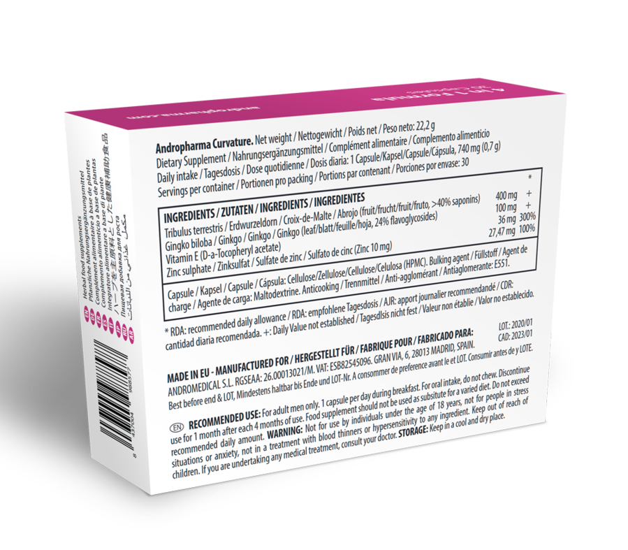 Comprar ANDROPHARMA Curvature – Suplemento Para Apoyo En Salud Íntima Masculina-Noxtic