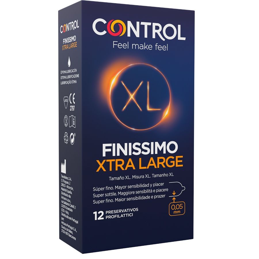 Comprar CONTROL Finissimo XL Preservativos 12 Unidades – Sensibilidad Máxima Para Una Experiencia Placentera-PRESERVATIVOS-Noxtic