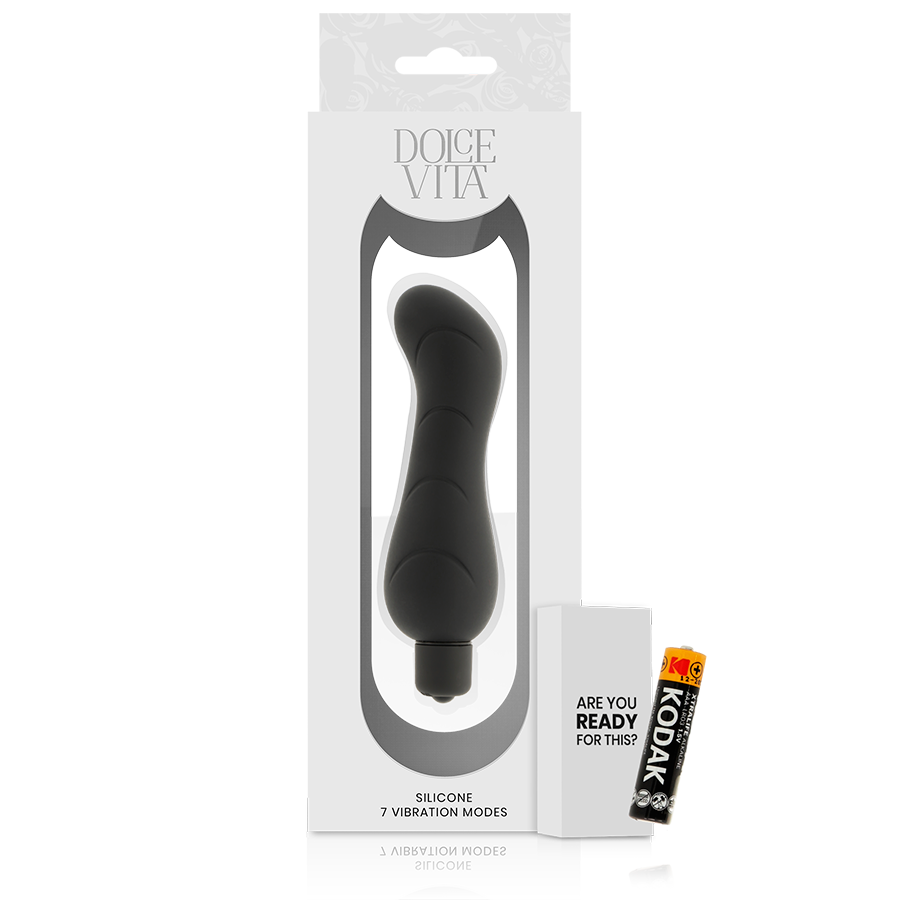 Comprar DOLCE VITA G-Spot Vibrador Silicona Negro – Diseño Elegante Con Estimulación Precisa-Noxtic