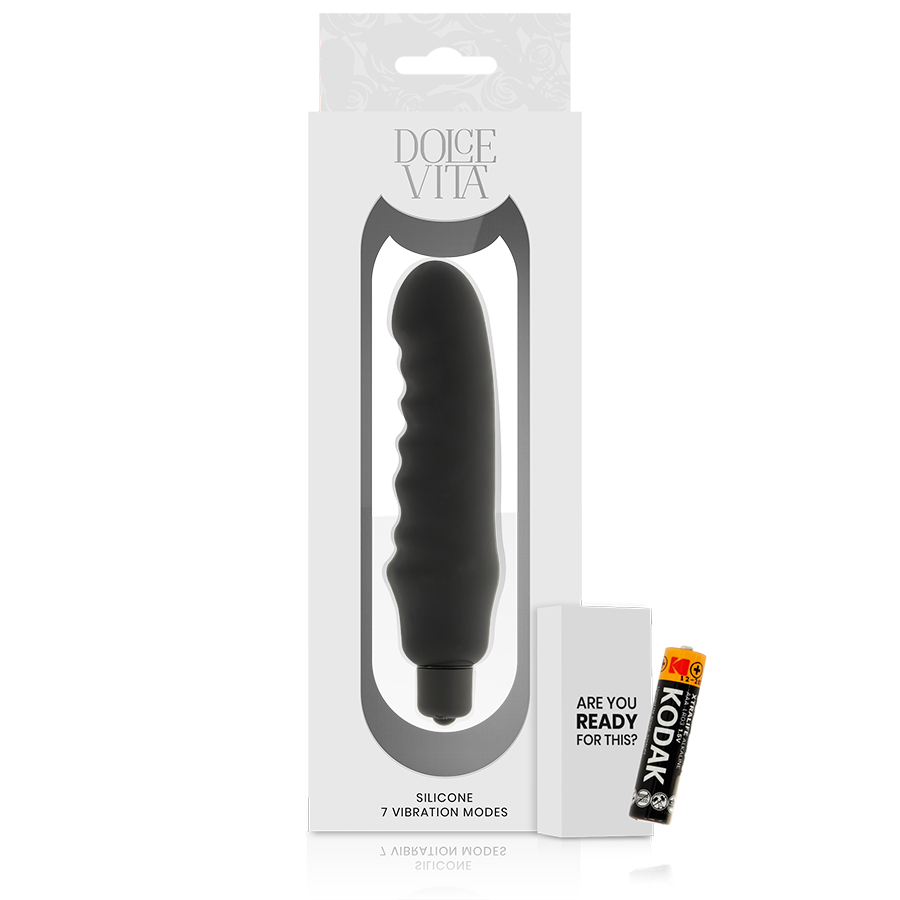 Comprar DOLCE VITA Genius Vibrador Silicona Negro – Diseño Elegante Con Silicona Médica Para Placer Sofisticado-Noxtic