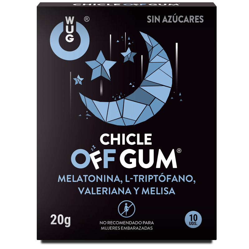 Comprar WUG GUM Off Chicle Valeriana Triptófano Melisa Y Melatonina – Chicle Relaxante Para Mejorar El Sueño-Noxtic