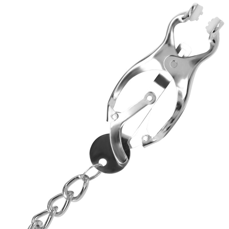 Comprar DARKNESS Abrazadera Pezones Metal Con Cadena – Diseño Elegante Para Estimulación Sensory Moderna-Noxtic