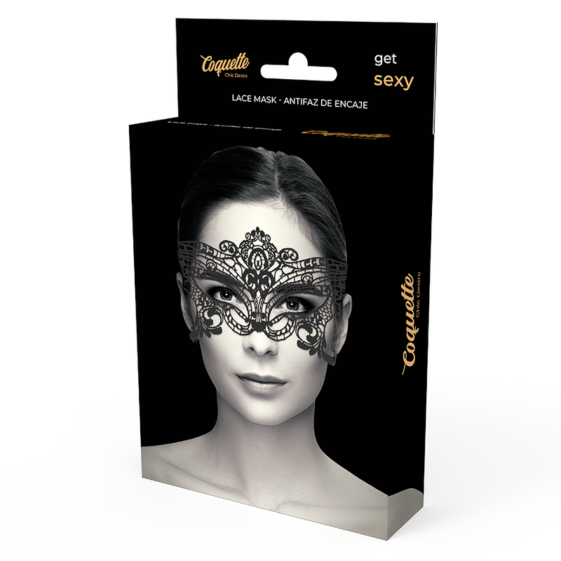 Comprar Coquette Chic Desire Antifaz Encaje Negro Ancho – Diseño Elegante Para Libertad Sensorial-Noxtic