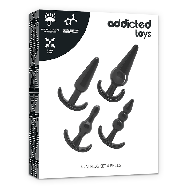 Comprar ADDICTED TOYS Set 4 Plugs Anales – Diseño Exclusivo Para Explorar Placer Con Confianza-Noxtic