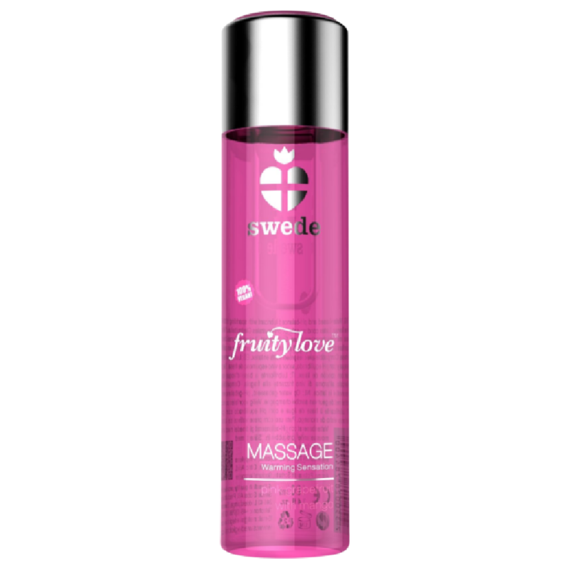 SWEDE - FRUITY LOVE WARMING OIL RASPBERRY AND RHUBARB 120 ML