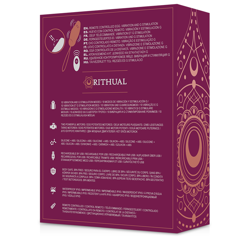 Comprar RITHUAL Priya Huevo Control Remoto – Diseño Ergonómico Con Vibración Personalizada-Noxtic