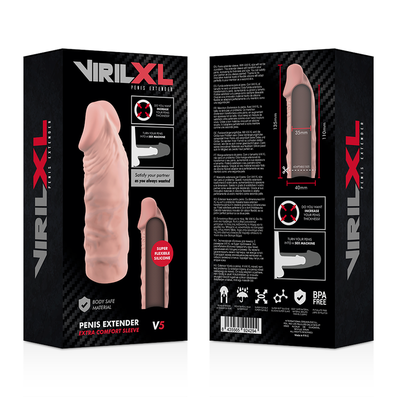 Comprar VIRILXL Extensión Suave De Silicona Natural – Aumento De Grosor Para Mayor Placer Compartido-Noxtic