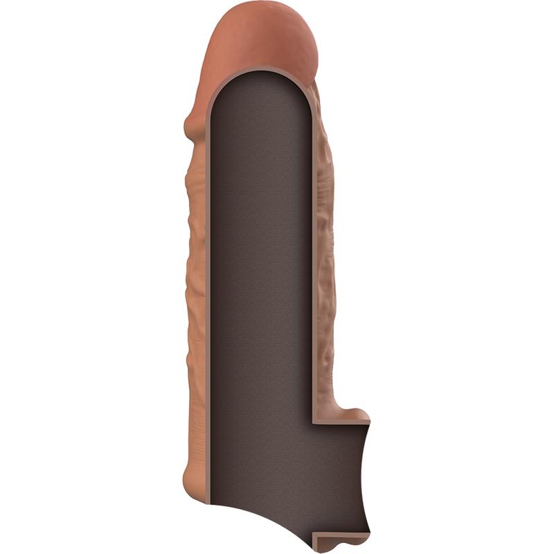 Comprar VIRILXL Extensión Liquid Silicone V7 Marrón – Funda Para Aumentar Grosor Y Intensificar Placer-Noxtic