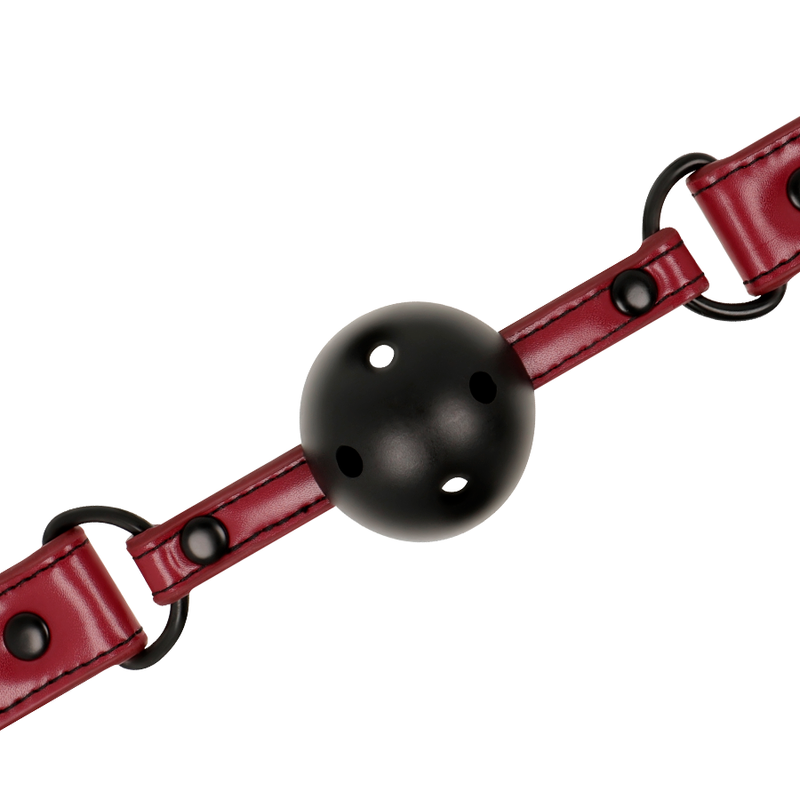 Comprar FETISH Submissive Dark Room – Mordaza Transpirable Con Diseño Elegante De Cuero Vegano-Noxtic