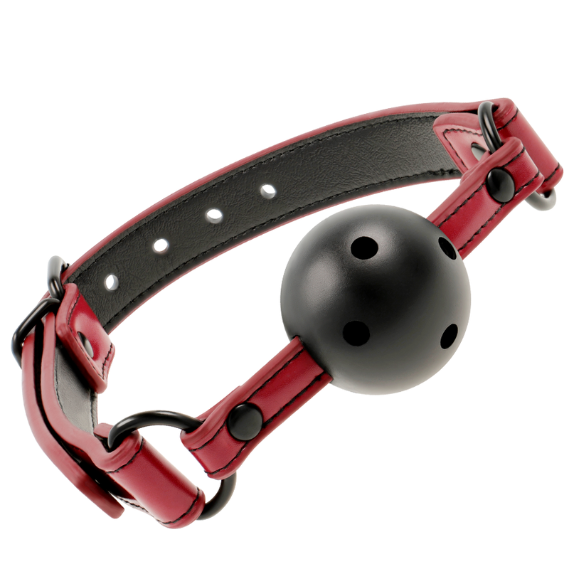 Comprar FETISH Submissive Dark Room – Mordaza Transpirable Con Diseño Elegante De Cuero Vegano-Noxtic