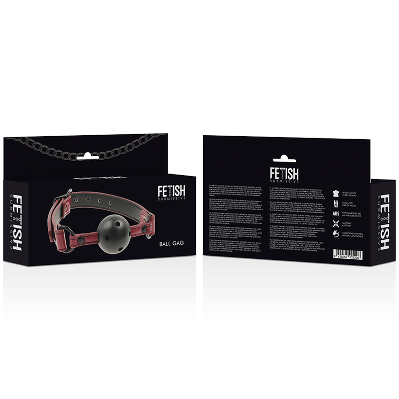 Comprar FETISH Submissive Dark Room – Mordaza Transpirable Con Diseño Elegante De Cuero Vegano-Noxtic