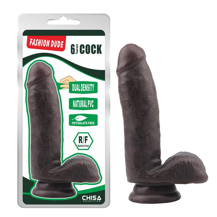 Dildo Dual Density Fashion Dude 17 x 36 cm Marron