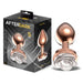 Plug Anal de Metal Oro Rosa con Rosa Blanca en la Base Talla S