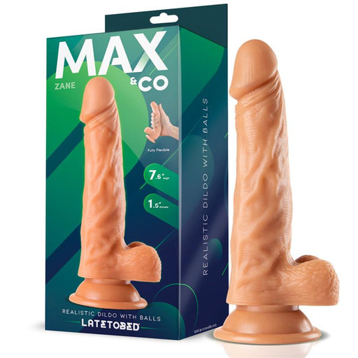 Zane Dildo Realista con Testiculos Natural 76 195 cm