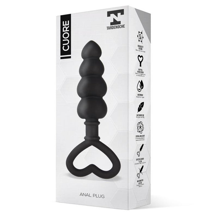 Cuore Plug Anal Silicona Negro