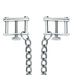 Rimba Bondage Play Pinzas para Pezones Con Cadena Ajustable