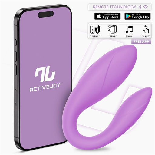 Juguete para Parejas con APP Flexible Silicona Lavanda